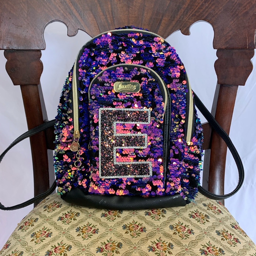 Justice sequin mini backpack
